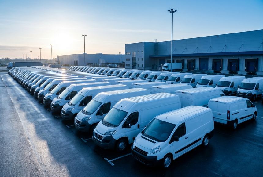 Delivery van fleet